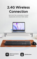 Ultra-Slim 2.4G Wireless 104-Key Full-Size Keyboard