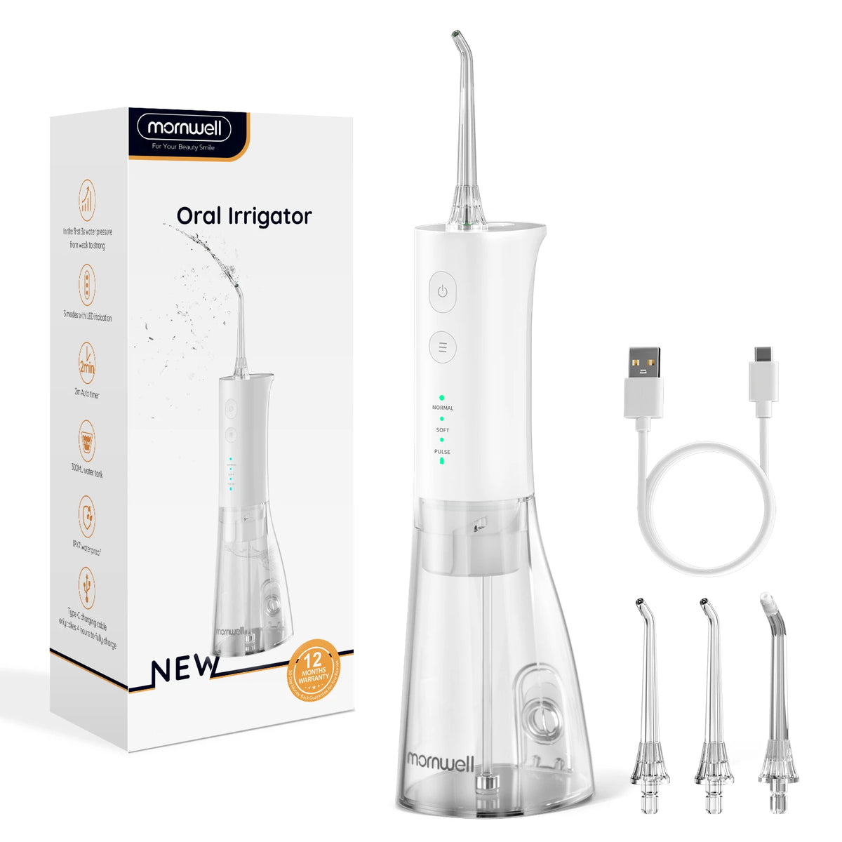 Portable Rechargeable Electric Water Flosser for Teeth Cleaning