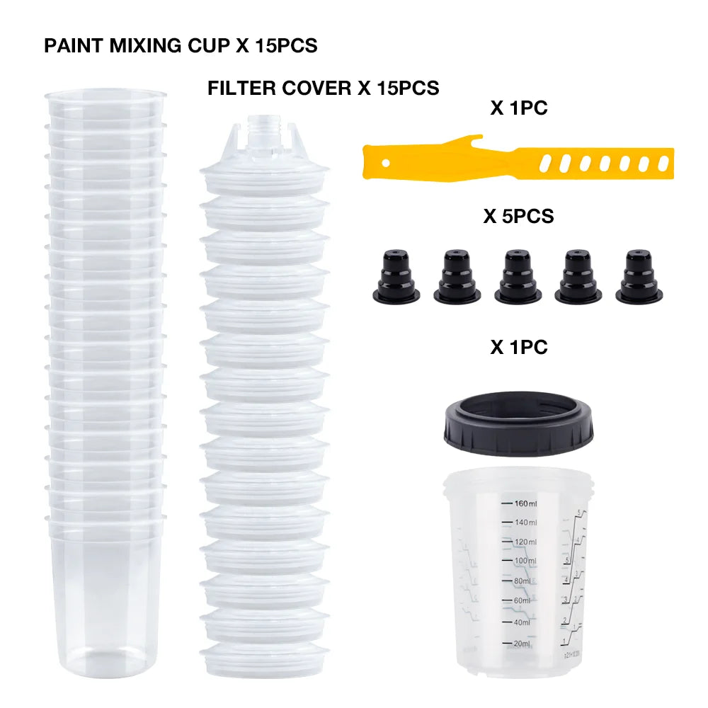 160ml Disposable Paint Mixing Cup System for Spray Guns