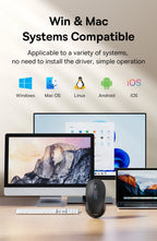 Ergonomic Bluetooth 5.2 & 2.4G Wireless Mouse with 4000DPI