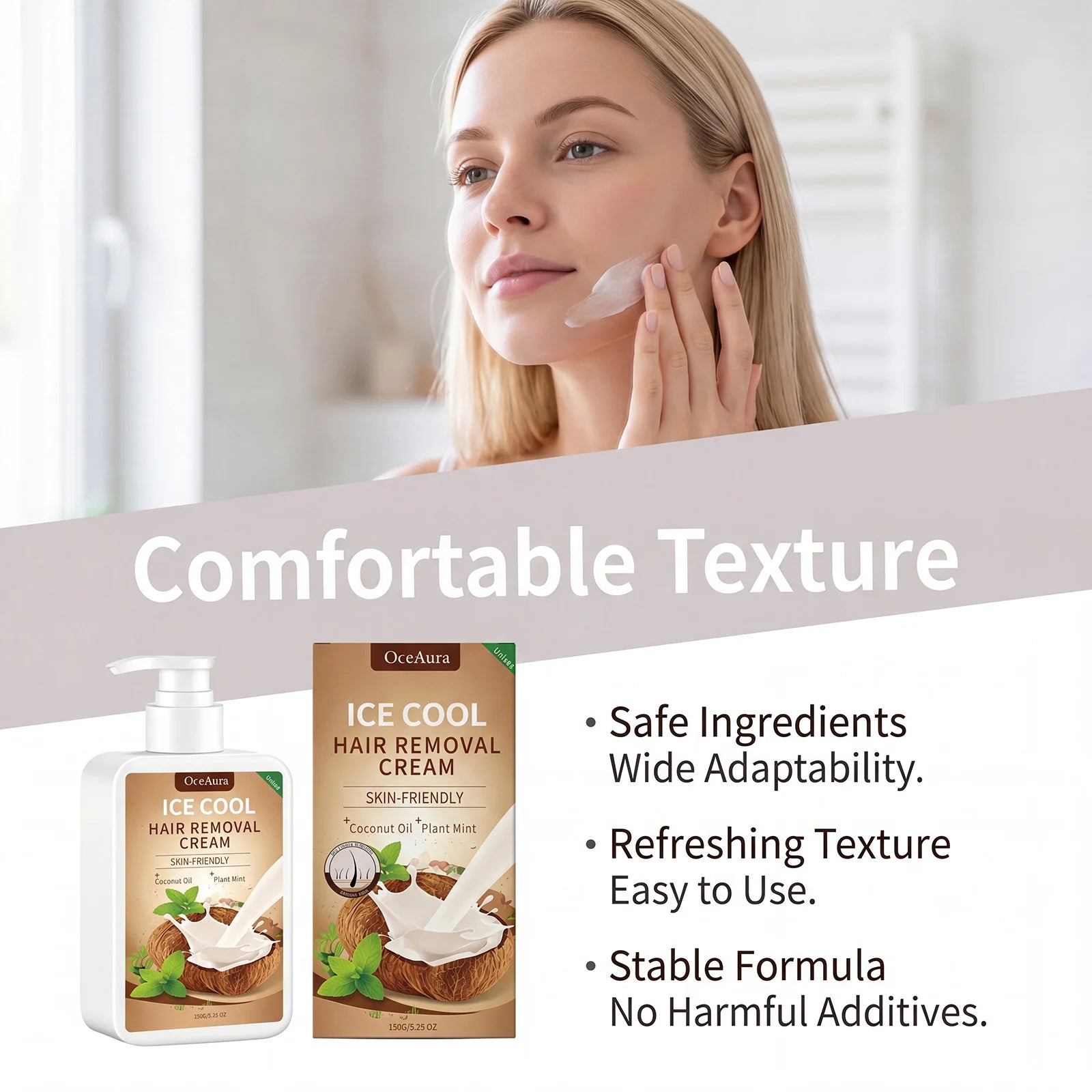 Ice Cool Painless Hair Removal Cream for Face and Body - 14