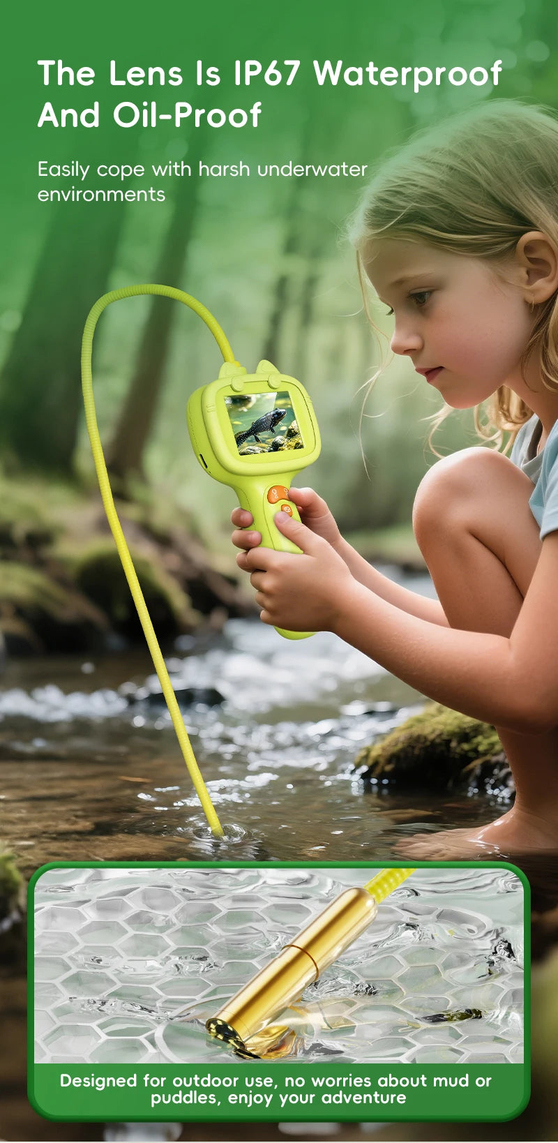 HD Digital Inspection Camera for Kids Nature Exploration