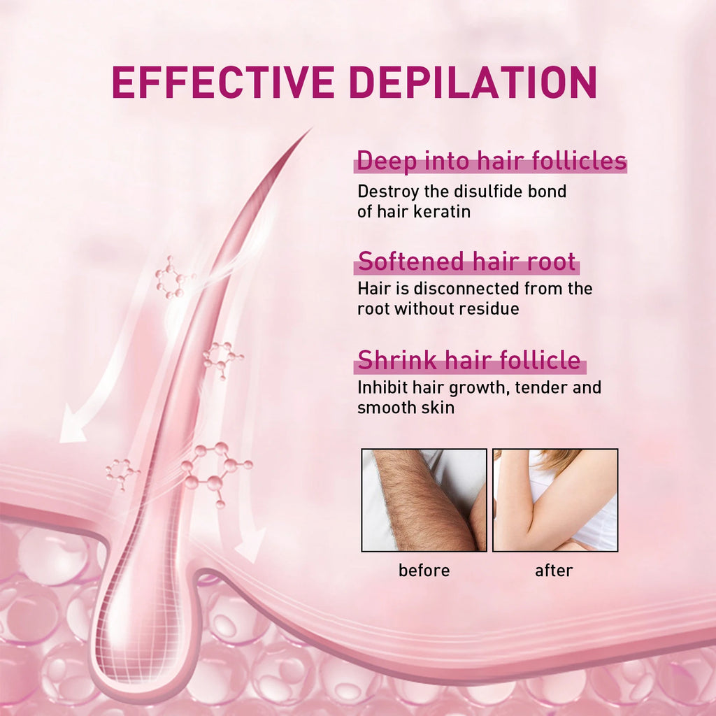 Painless Depilatory Cream for Quick Hair Removal