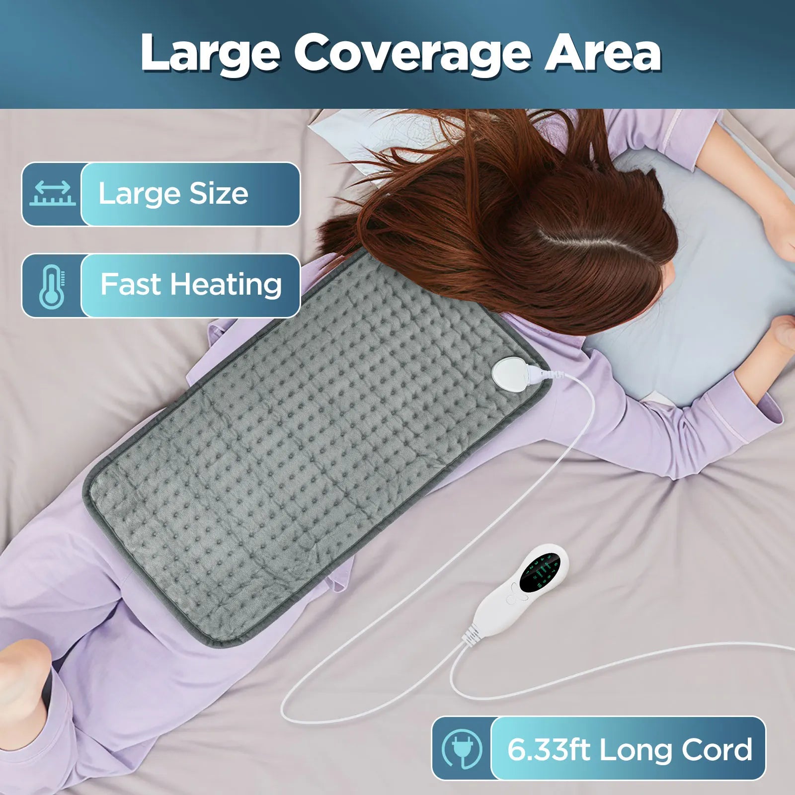 Electric Heating Pad for Back and Body Pain Relief - 11