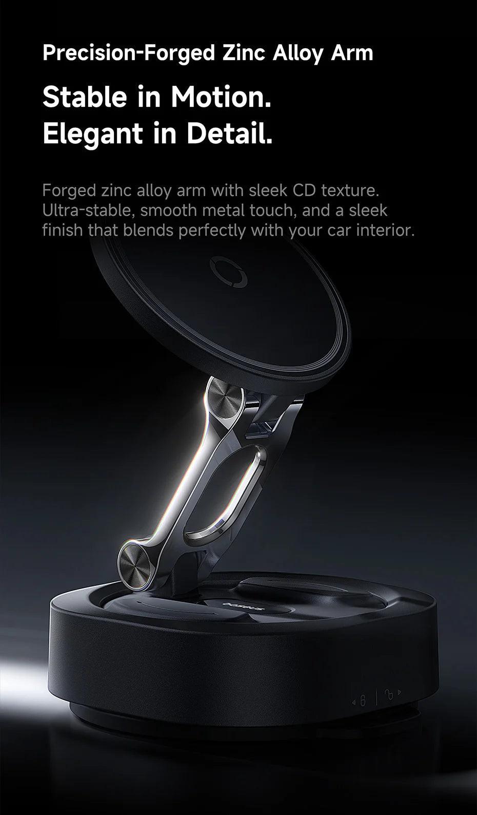 Magnetic Suction Cup Car Phone Mount with 720° Adjustable Rotation