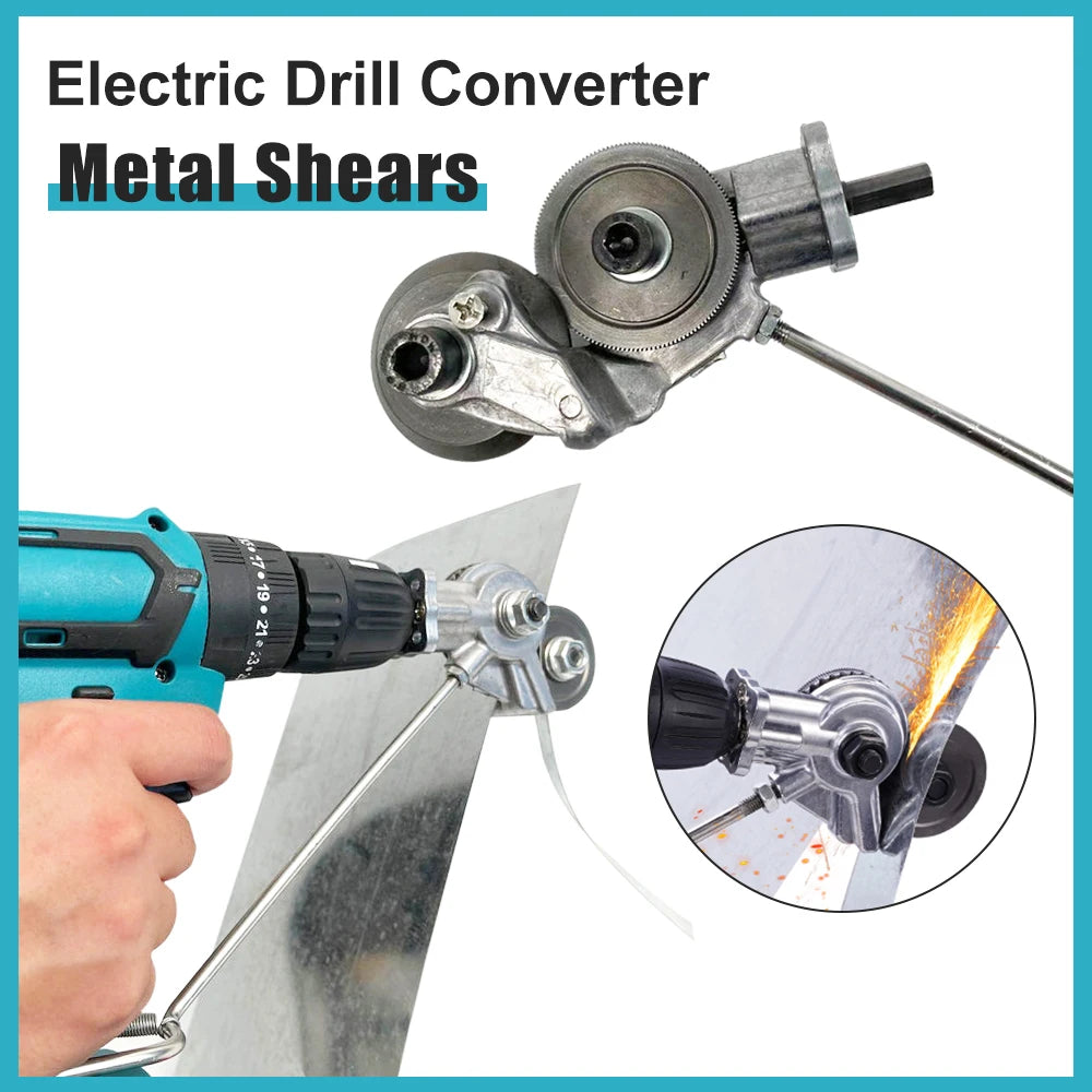 Electric Drill Plate Cutter Attachment Metal Sheet Nibbler Cutter
