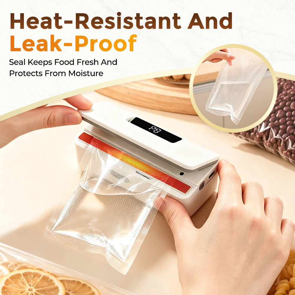 Rechargeable Portable Food Bag Sealer with Cutter