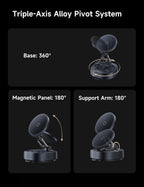 Magnetic Suction Cup Car Phone Mount with 720° Adjustable Rotation