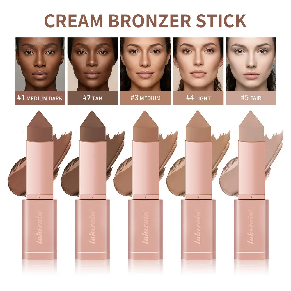 Cream Bronzer and Contouring Stick for Sculpted Face Makeup - 1