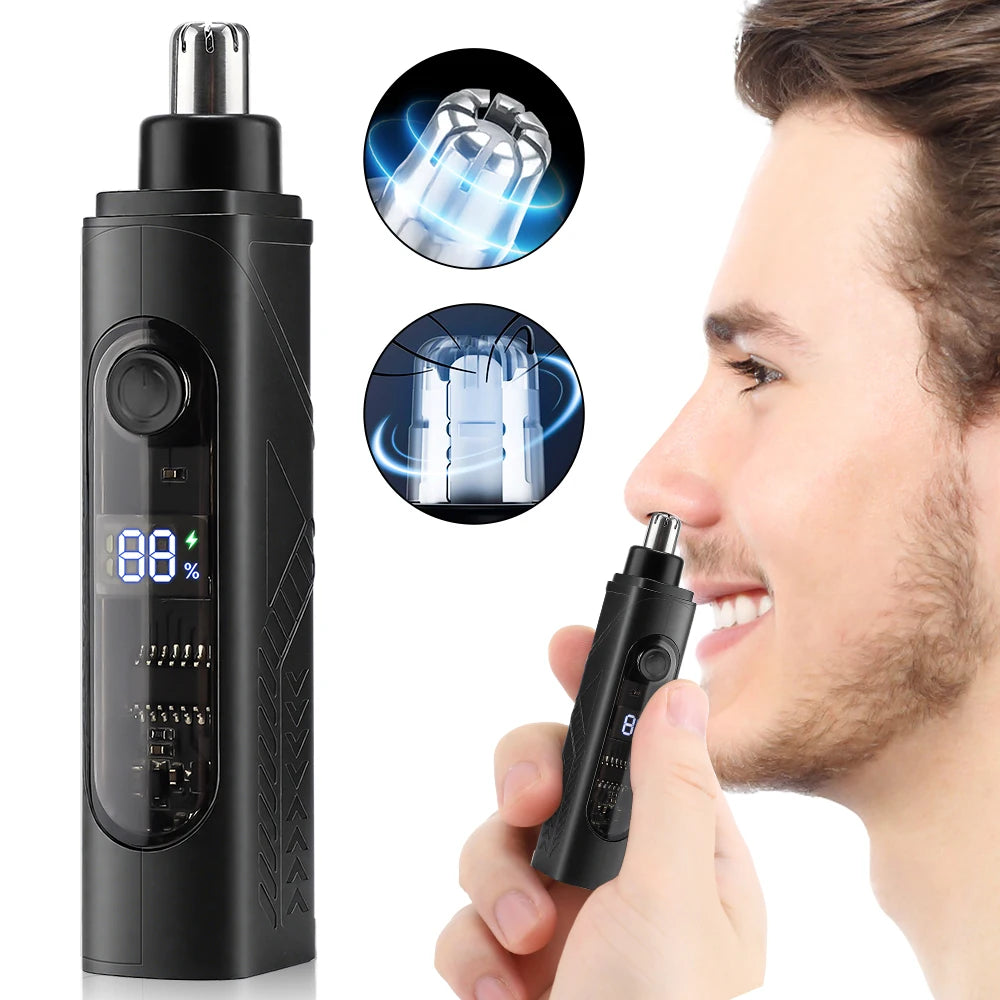 Rechargeable Electric Nose and Ear Hair Trimmer - 1