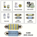 42 Piece 12V LED Interior Car Light Bulb Kit T10 and 1156 Assortment