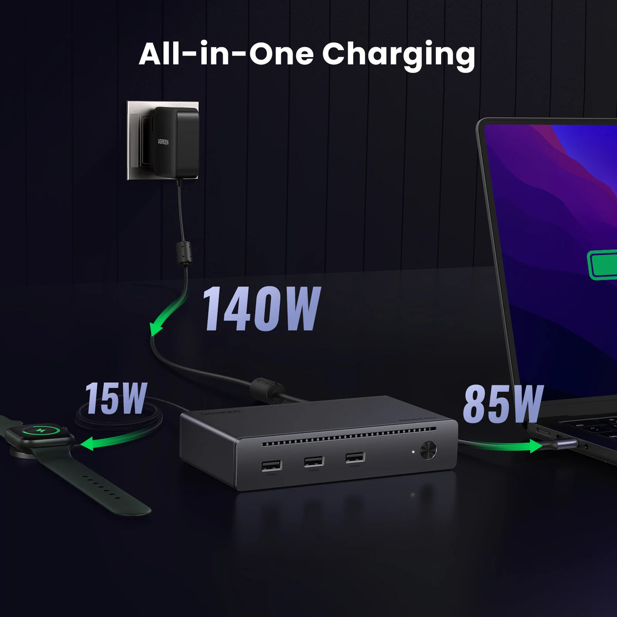 8-in-1 Thunderbolt 4 Docking Station with 40Gbps Data Transfer