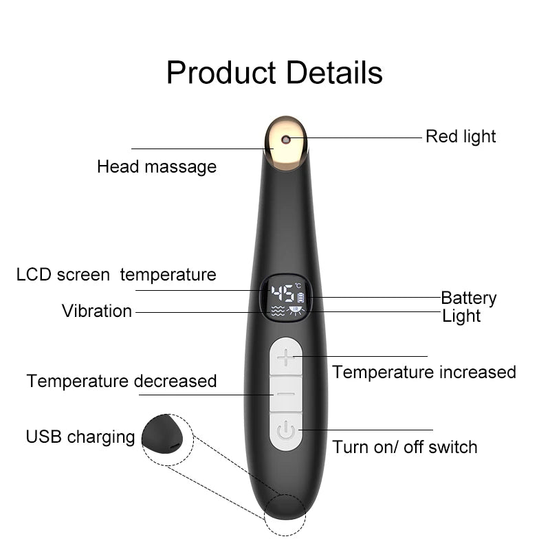 3-in-1 LED Vibration Eye and Face Lifting Wand