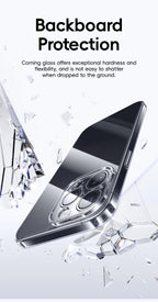 Clear Corning Glass Protective Case for iPhone 16 and 17 Pro Max