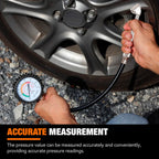 Heavy Duty Analog Tire Pressure Gauge for Cars and Motorcycles