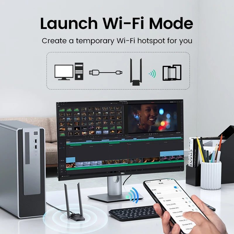 AX1800 Wi-Fi 6 USB 3.0 Dual-Band Wireless Adapter for PC and Laptop