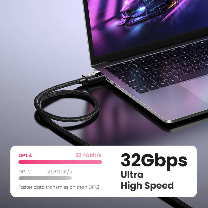8K DisplayPort 1.4 Cable 32.4Gbps for Gaming Monitors and PCs - 5
