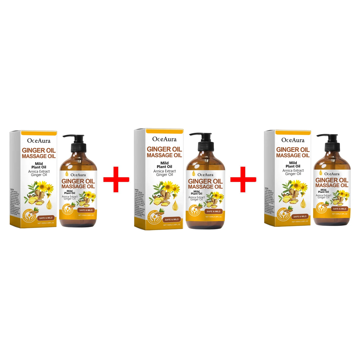 Ginger Essential Oil Body Massage Oil for Muscle Relief