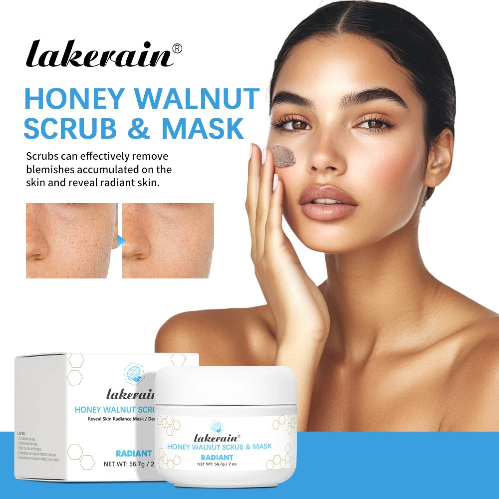Honey Walnut Facial Exfoliating Scrub and Face Mask