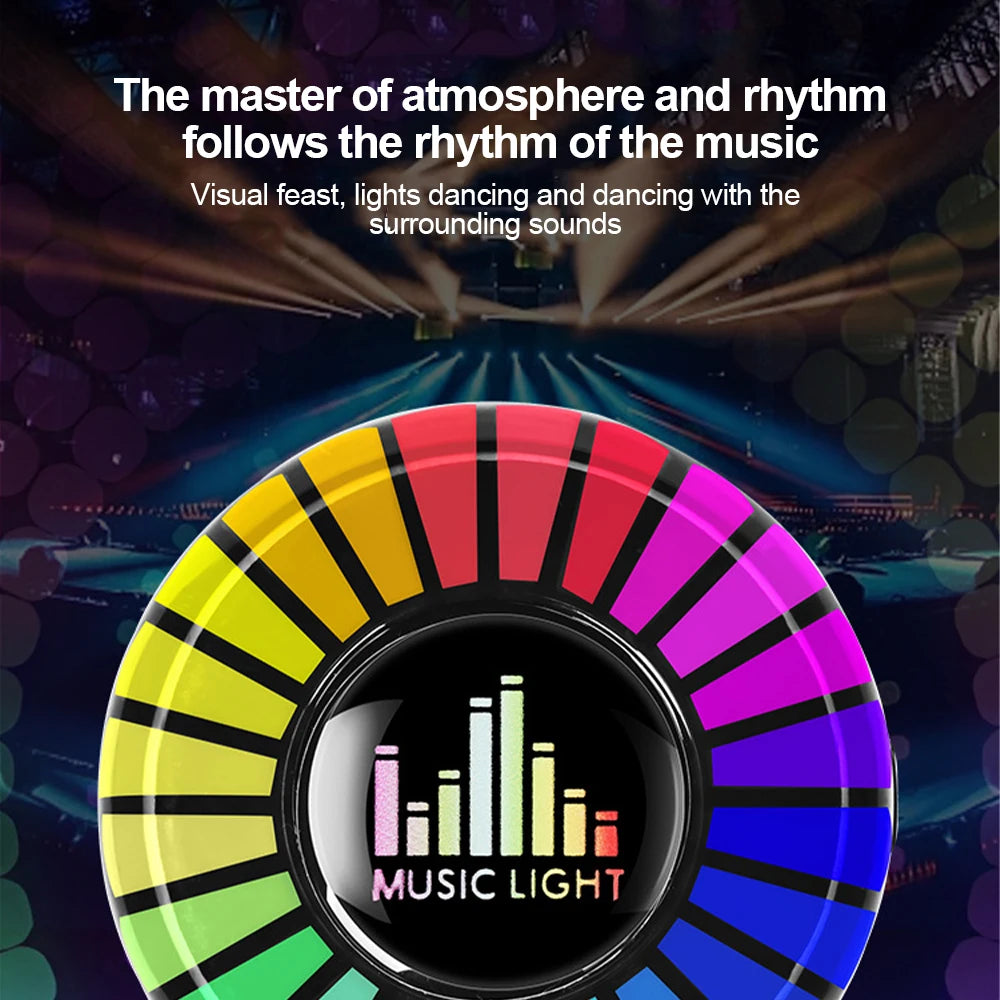 Car Air Vent Fragrance Diffuser with RGB Music Rhythm LED Light