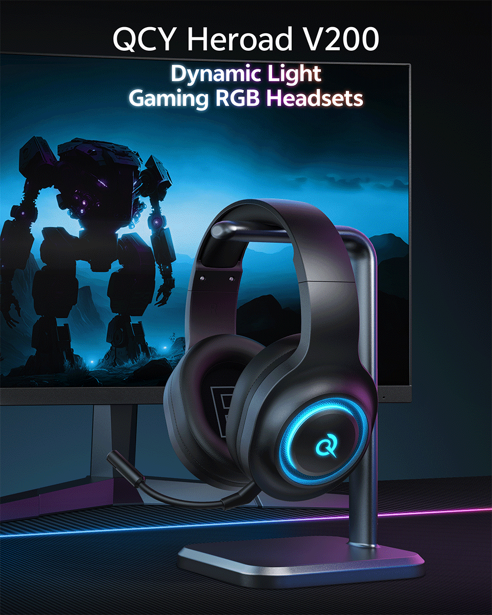 Wireless Gaming Headset with 7.1 Surround Sound and Bluetooth 6.0