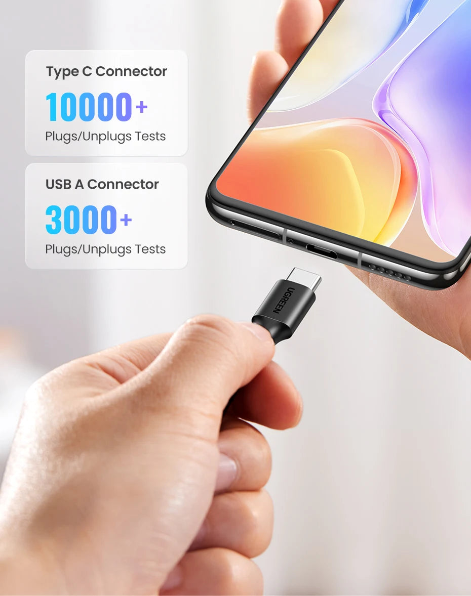 USB-A to USB-C 3A Fast Charging and Data Sync Cable - 14