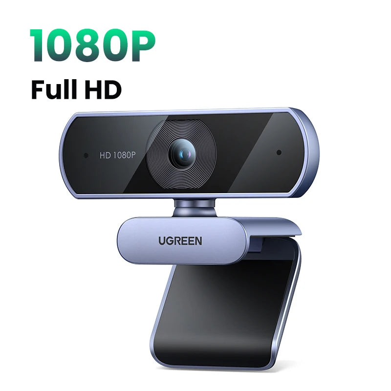 4K UHD USB Webcam with Dual Microphones for Video Calling - 24