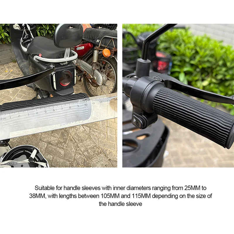Anti-Vibration Silicone Motorcycle Handlebar Grip Covers - 12