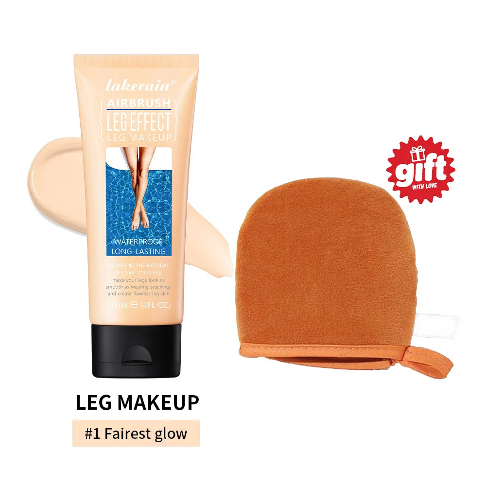 Waterproof Leg Makeup Foundation with Application Glove