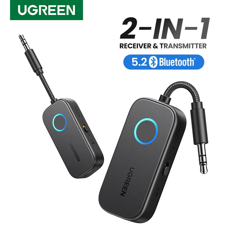 2-in-1 Bluetooth 5.2 Transmitter and Receiver for Audio Aux
