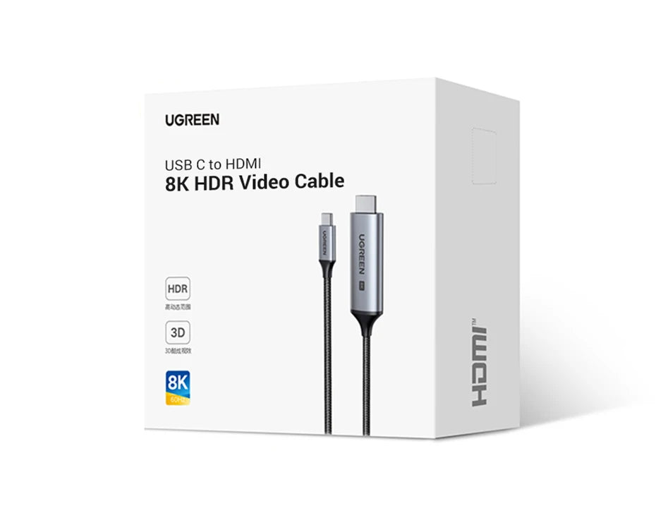 8K USB-C to HDMI Adapter Cable 60Hz High-Speed Video Lead