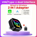 2 In 1 Wireless CarPlay and Android Auto Adapter Bluetooth 5.0 Dongle