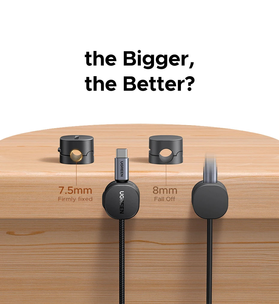 Magnetic Desk Cable Organizer Clips for USB Charging Cords - 13
