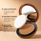 Matte Pressed Bronzing Powder for Contouring and Oil Control