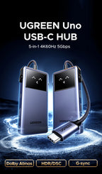 5-in-1 USB-C Hub with 4K 60Hz HDMI and 100W Power Delivery