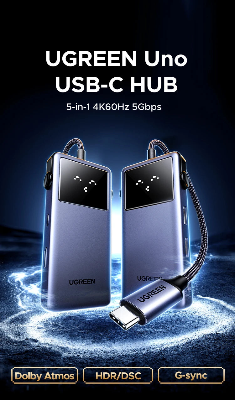 5-in-1 USB-C Hub with 4K 60Hz HDMI and 100W Power Delivery