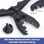 Manual Cold Crimping Pliers for 5A-200A Copper Lugs
