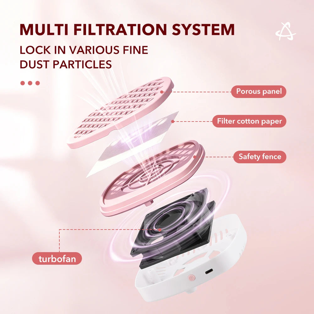 Compact Nail Dust Collector for Manicure
