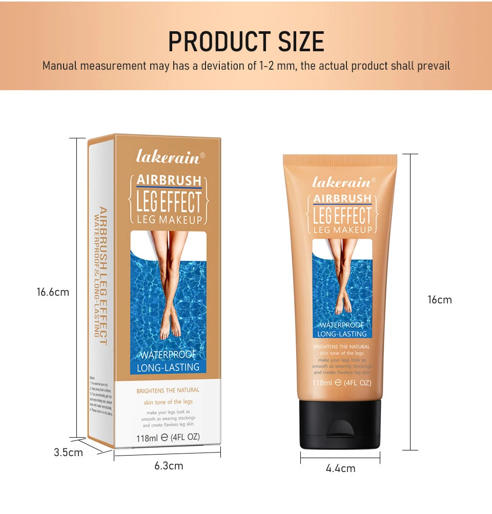 Waterproof Leg Makeup Foundation with Application Glove