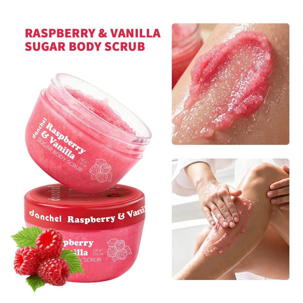 Raspberry Vanilla Sugar Body Scrub for Exfoliation