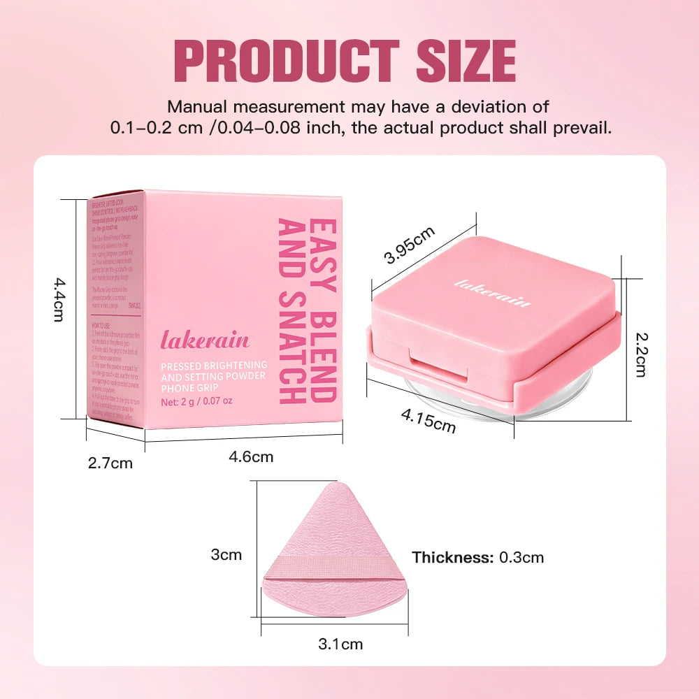 2-in-1 Matte Pressed Powder and Phone Grip with Mirror