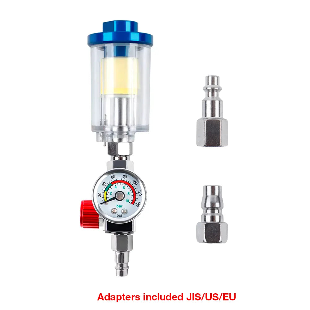 1/4" Air Compressor Filter and Pressure Regulator for Spray Guns