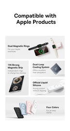 10000mAh Magnetic Wireless Power Bank for Phone and Watch