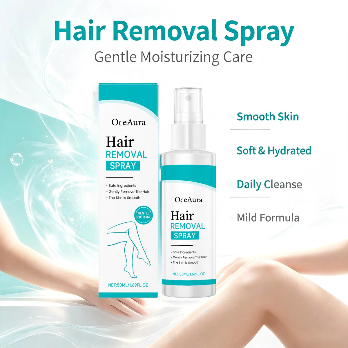 Painless Gentle Hair Removal Spray for Body and Legs