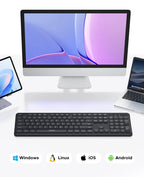 Ultra-Slim 2.4G Wireless 104-Key Full-Size Keyboard
