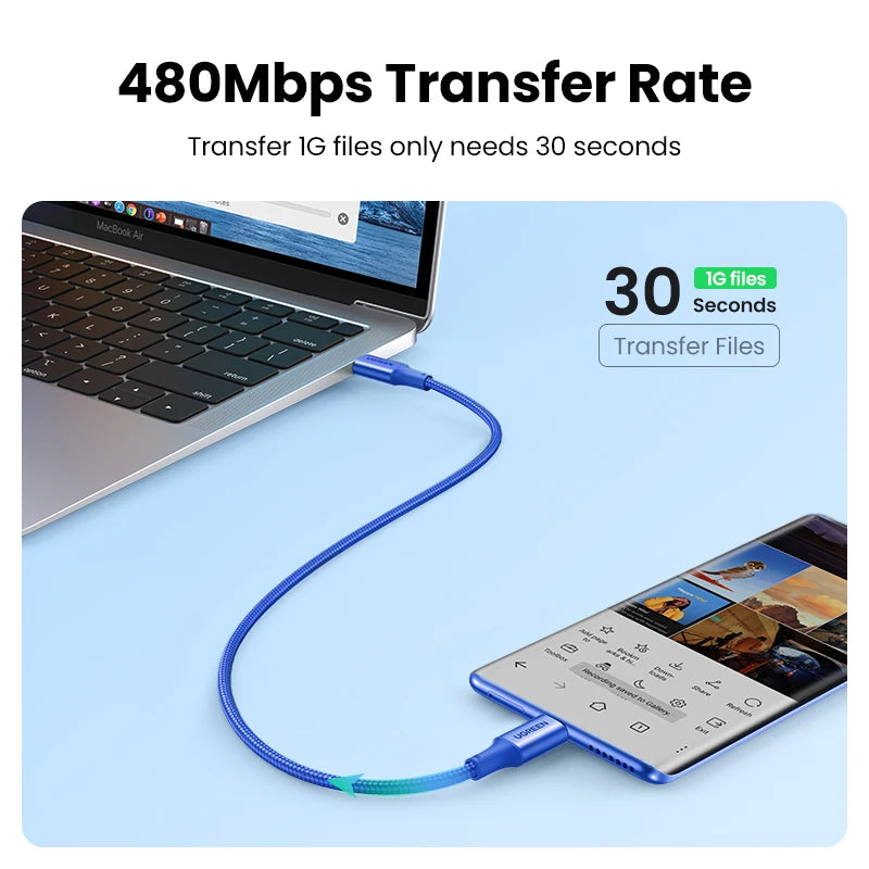 100W USB-C to USB-C Fast Charging and Data Cable