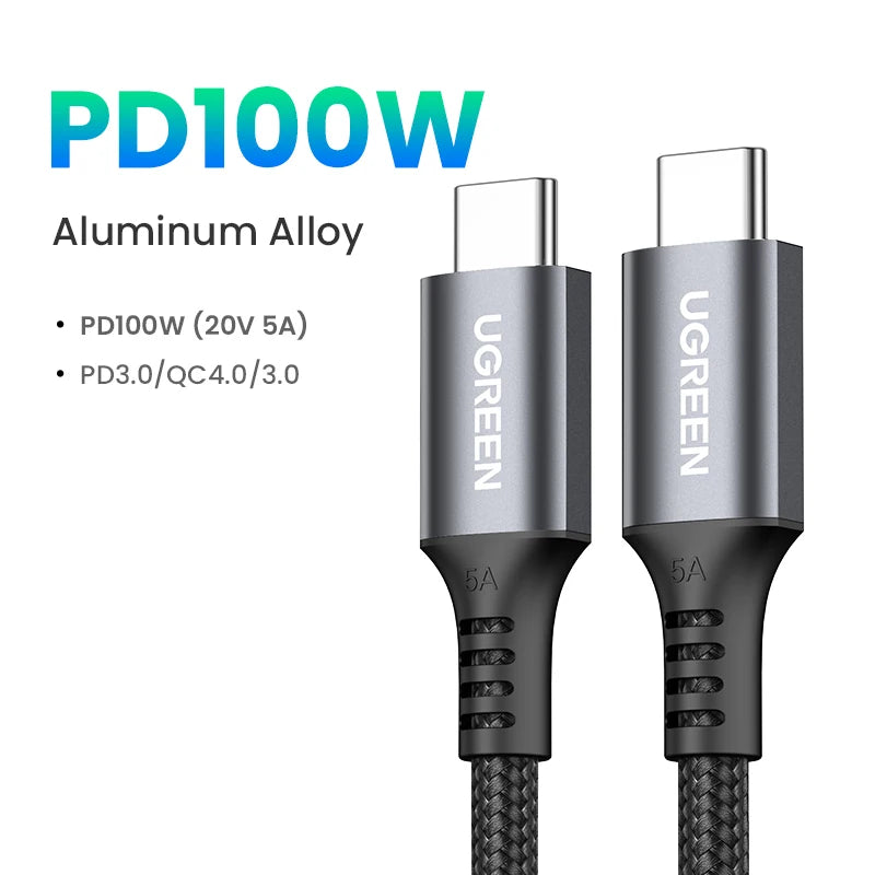 100W USB-C to USB-C Fast Charging and Data Sync Cable - 28