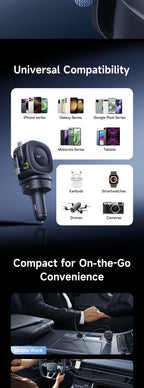 100W Fast Charging 4-Port Retractable Car Charger