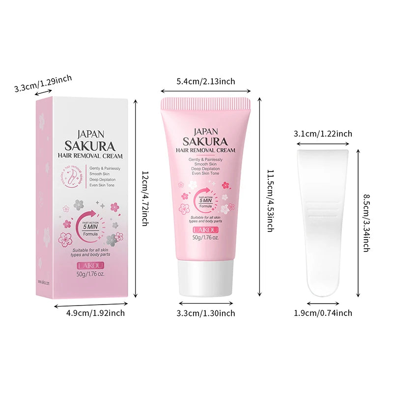 Painless Gentle Hair Removal Cream for Sensitive Body Areas