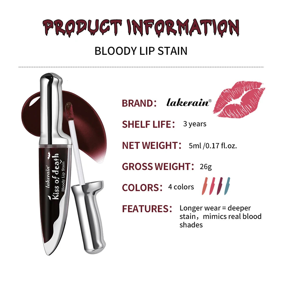 Waterproof Bloody Matte Lip Stain for Halloween - 16
